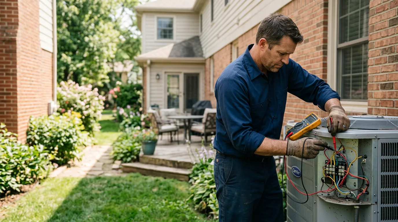 HVAC technician working near Moss, TN